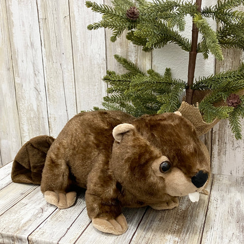 Wild Onez Beaver - 12 inch Plushy Stuffed Animal - Recycled Materials - The Petting Zoo
