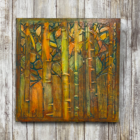 Aspen Forest - Mixed Media Creation by Diana Putnam