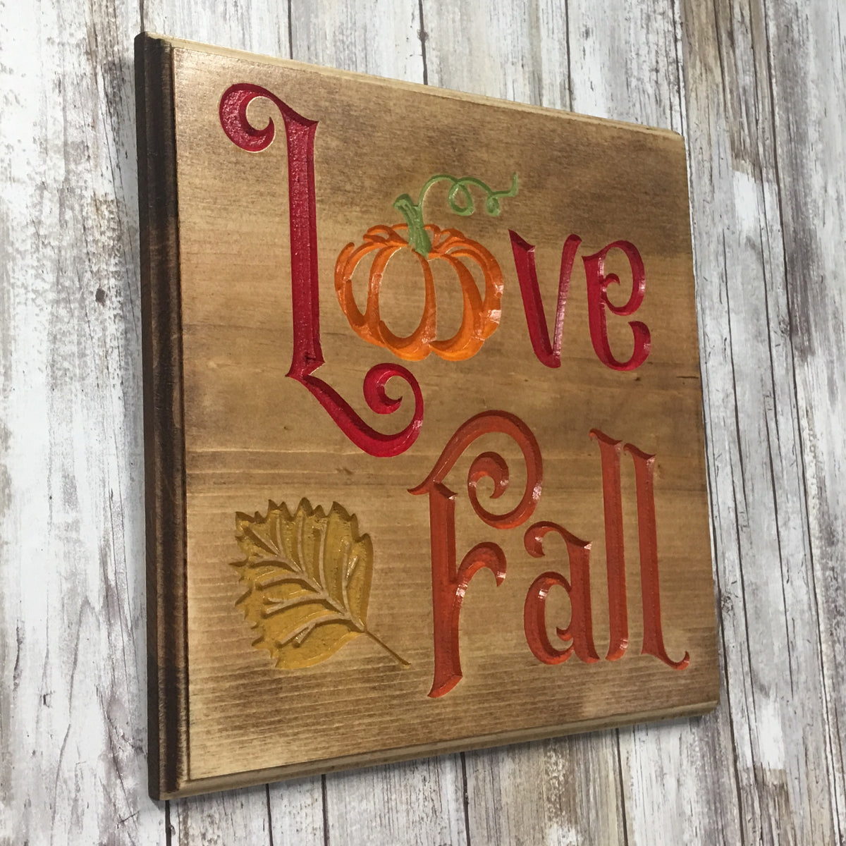 And All at Once, fall wood sign