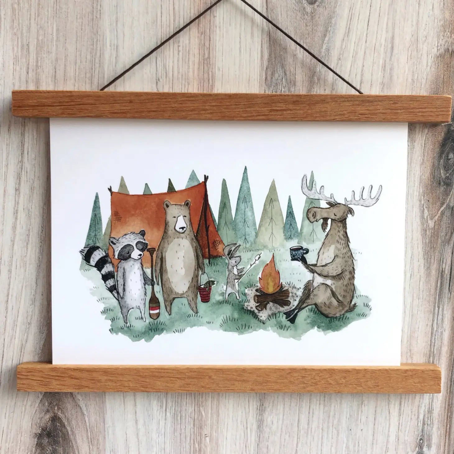 Gathering Friends Print - 8x10 Art Print - Created by Little Pine Artistry Canyon & Cove