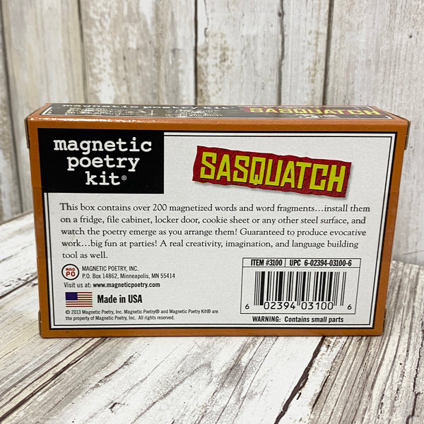 Sasquatch Poet - Magnetic Poetry Kit - Made in the USA
