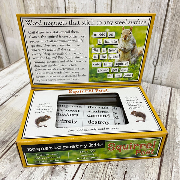 Squirrel Poet - Magnetic Poetry Kit - Made in the USA