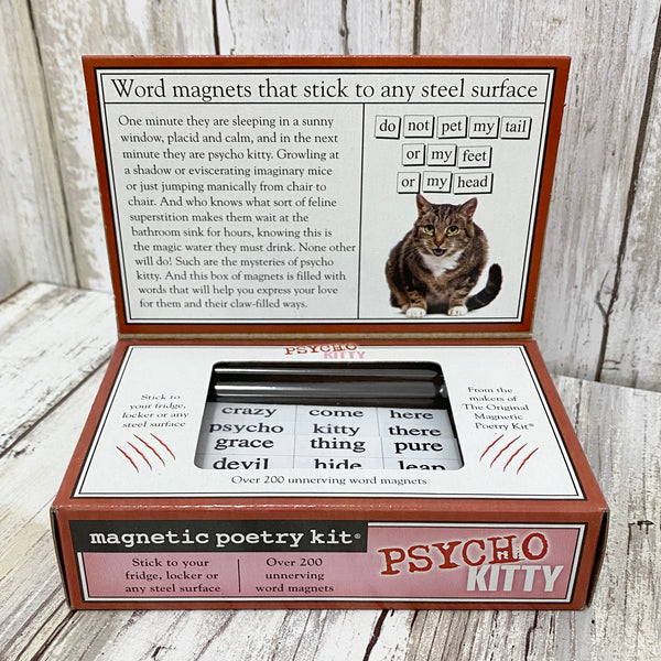 Psycho Kitty Poet - Magnetic Poetry Kit - Made in the USA