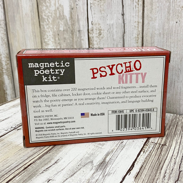 Psycho Kitty Poet - Magnetic Poetry Kit - Made in the USA