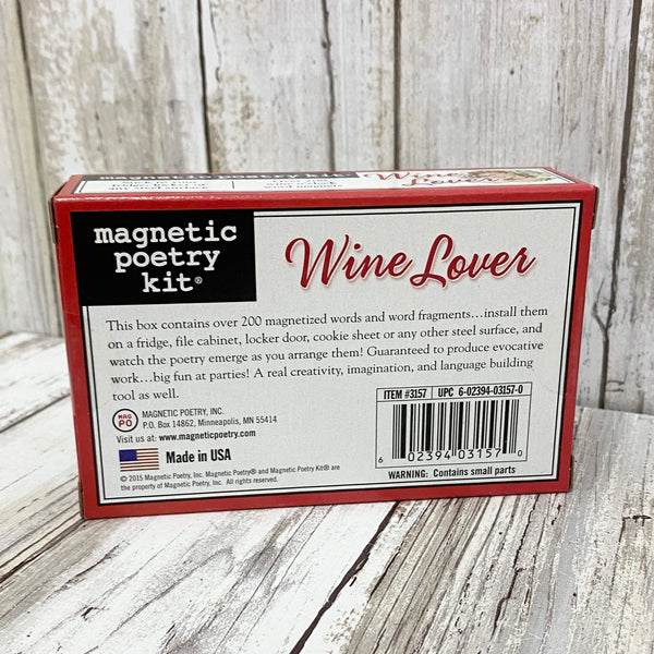 Wine Lover Poet - Magnetic Poetry Kit - Made in the USA