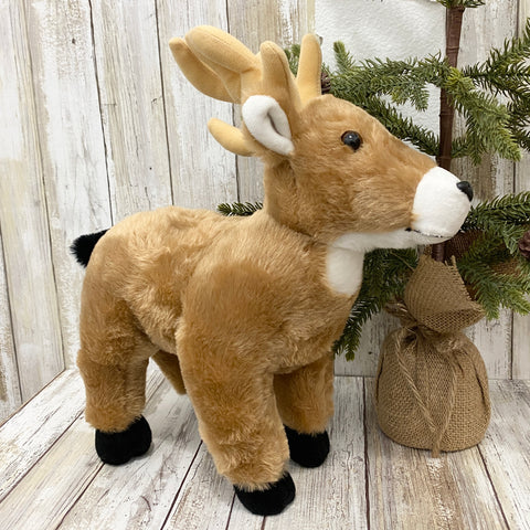Wild Onez Buck Deer - 12 inch Plushy Stuffed Animal - Recycled Materials - The Petting Zoo