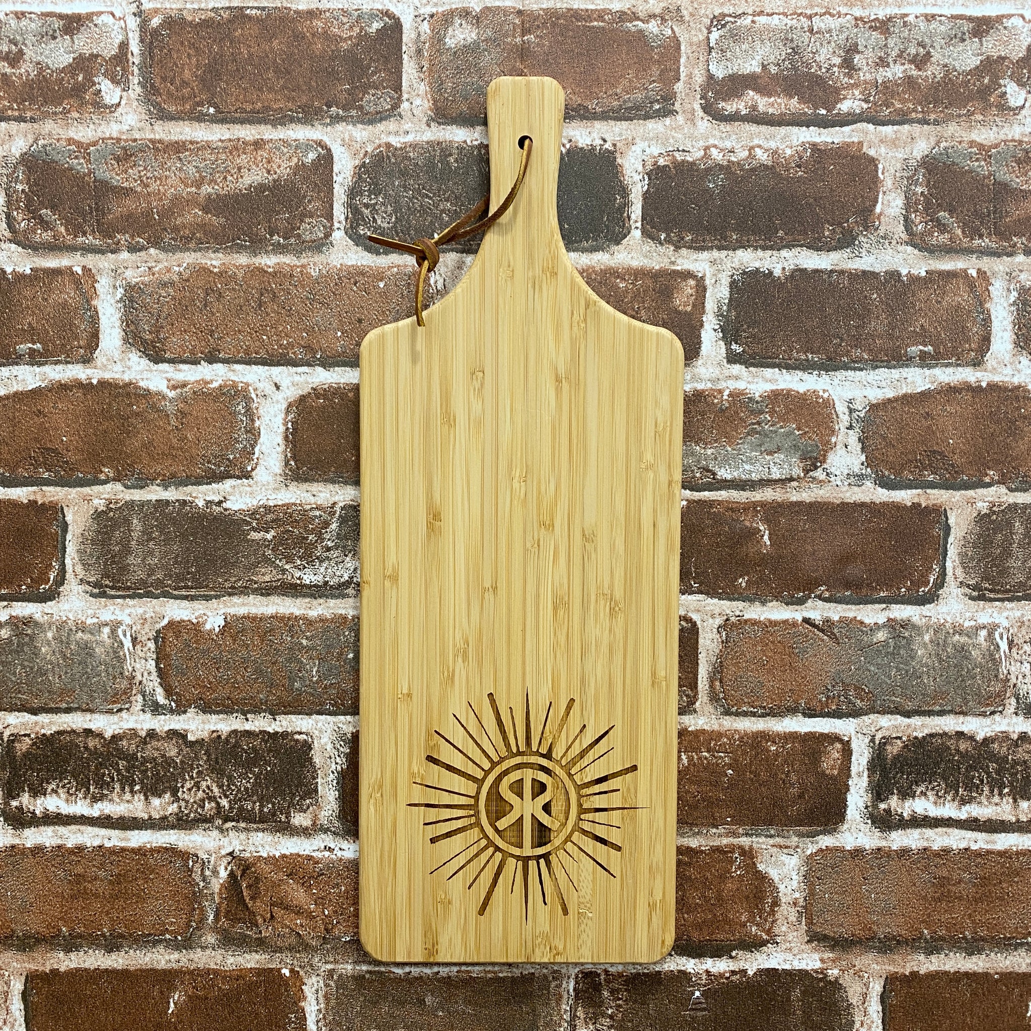 Sunriver Oregon Logo Bamboo Cutting Board Wall Hanging - Laser Engraved