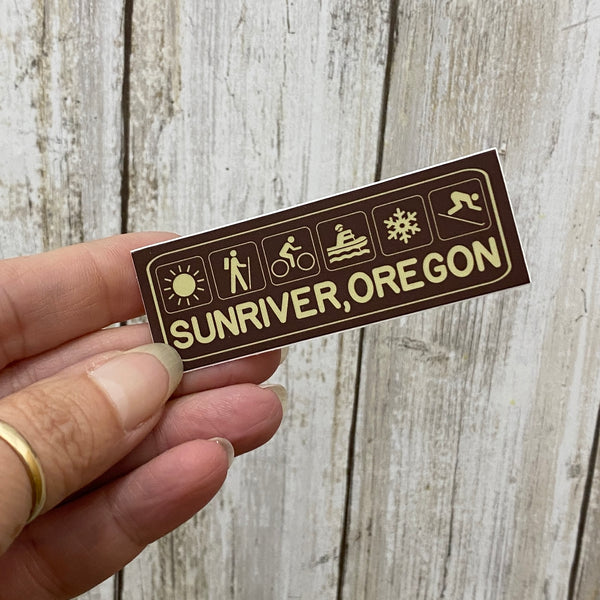 Sunriver Deschutes National Park Icon Vinyl Sticker - Created by Vivian Houser