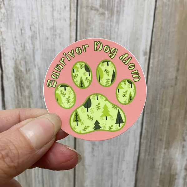 Sunriver Dog Mom Paw Vinyl Sticker - Created by Vivian Houser