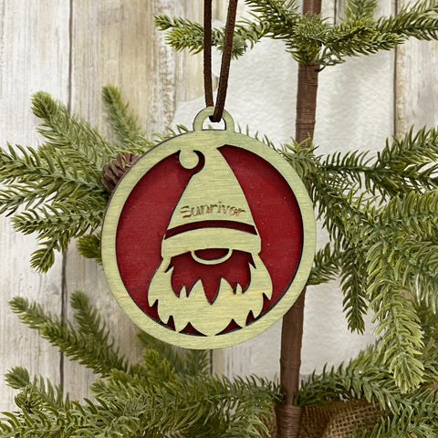 Sunriver Oregon Gnome Christmas Tree Ornament Bulb