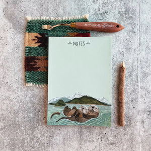 Island Otter Notepad - 5x7 50 Pages - Created by Little Pine Artistry Canyon & Cove