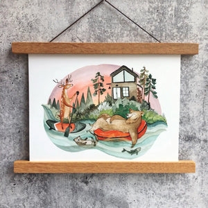 River Float - 8x10 Art Print - Created by Little Pine Artistry Canyon & Cove