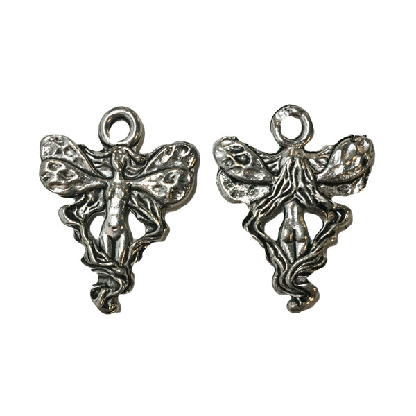 Fairy Princess Charms - Qty of 5 Charms - Lead Free Pewter Silver - American Made