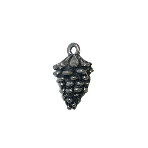 Pine Cone Charms - Qty 5 - Lead Free Pewter Silver - American Made