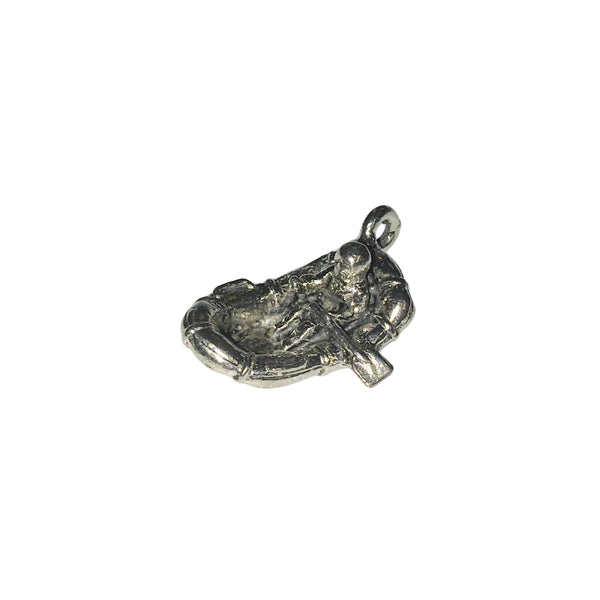 Water Rafting Charms - Qty 5 - Lead Free Pewter Silver - American Made