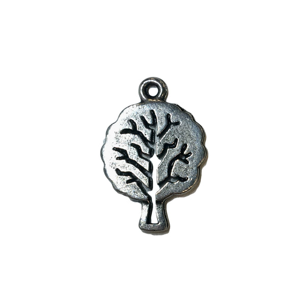 Tree of Life Charms - Qty 5 - Lead Free Pewter Silver - American Made