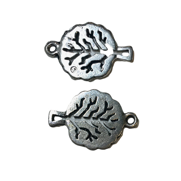 Tree of Life Charms - Qty 5 - Lead Free Pewter Silver - American Made