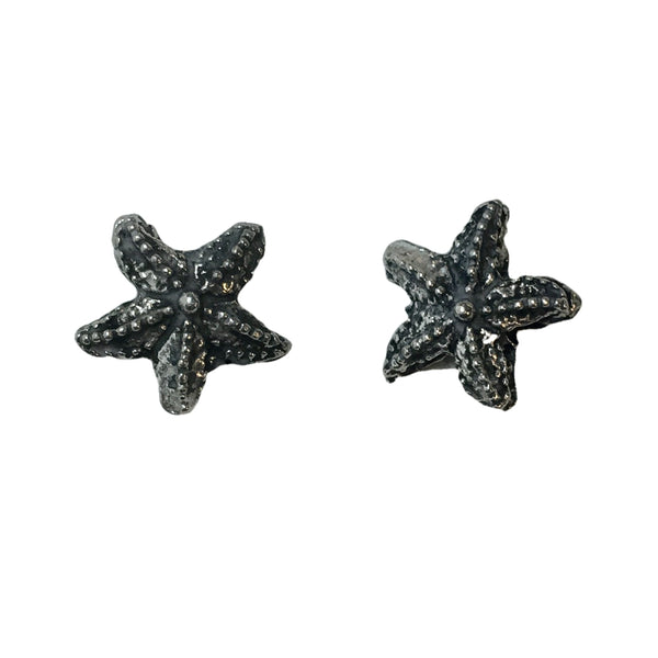 Starfish Beads - Qty 5 - Lead Free Pewter Silver - American Made