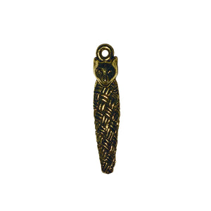 Egyptian Cat Mummy Charms - Qty of 5 Charms - 22kt Gold Plated Lead Free Pewter - American Made