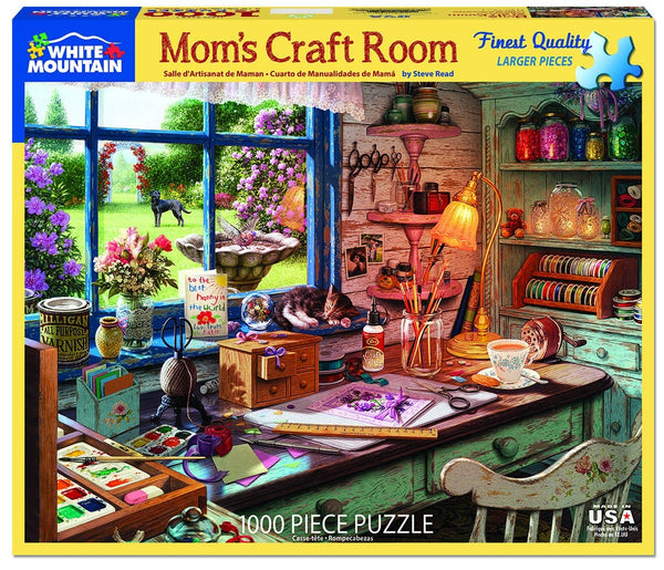 Mom's Craft Room - 1000 piece Puzzle by White Mountain Puzzles