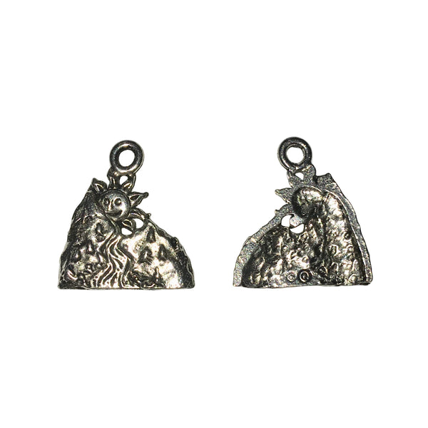 Sun Mountain Charms - Qty 5 - Lead Free Pewter Silver - American Made