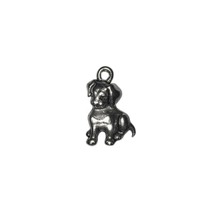 Puppy Charms - Qty 5 - Lead Free Pewter Silver - American Made