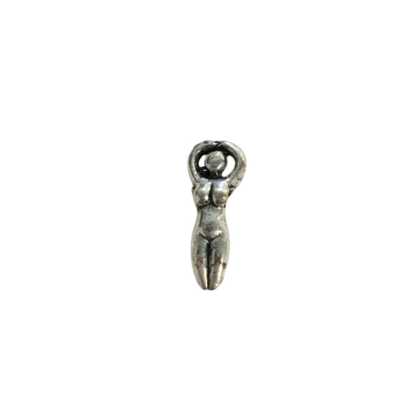 Tiny Goddess Beads - Qty of 5 - Lead Free Pewter Silver - American Made DC