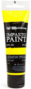 Lemon Peel Yellow Impasto Heavy Body Acrylic Paint - 2.5 fluid oz - Finnabair Art Alchemy