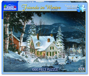 Friends in Winter - 1000 piece Puzzle by White Mountain Puzzles