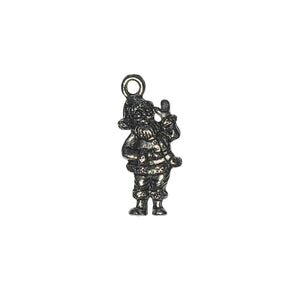 Santa Claus Charms - Qty 5 - Lead Free Pewter Silver - American Made