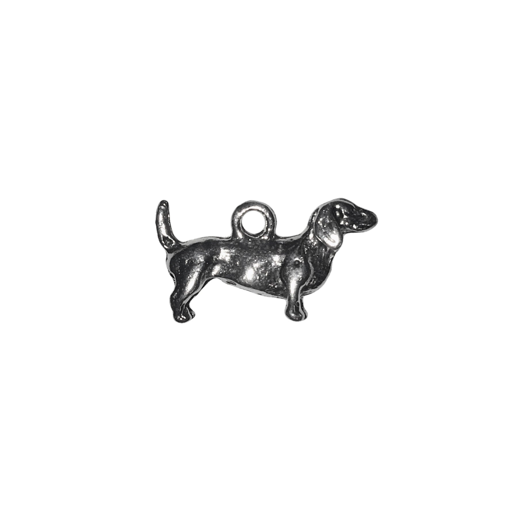 Daschund Charms - Qty 5 - Lead Free Pewter Silver - American Made
