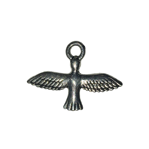 Sea Gull Charms - Qty 5 - Lead Free Pewter Silver - American Made