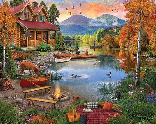 Paradise Lake - 1000 piece Puzzle by White Mountain Puzzles