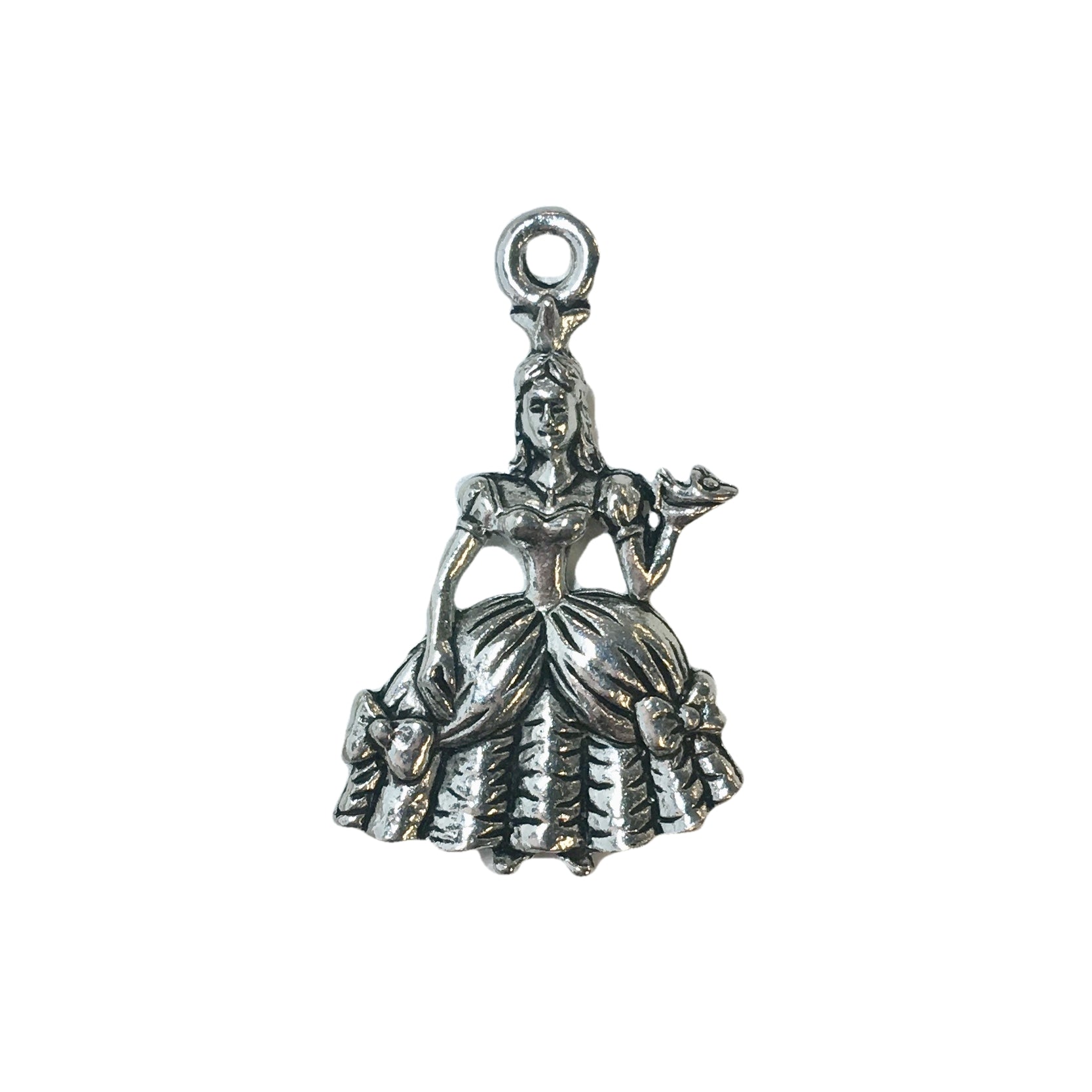 Princess Charms - Qty of 5 Charms - Lead Free Pewter Silver - American Made