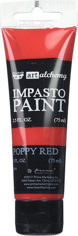 Poppy Red Impasto Heavy Body Acrylic Paint - 2.5 fluid oz - Finnabair Art Alchemy