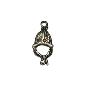 Ski Hat Charms - Qty 5 - Lead Free Pewter Silver - American Made