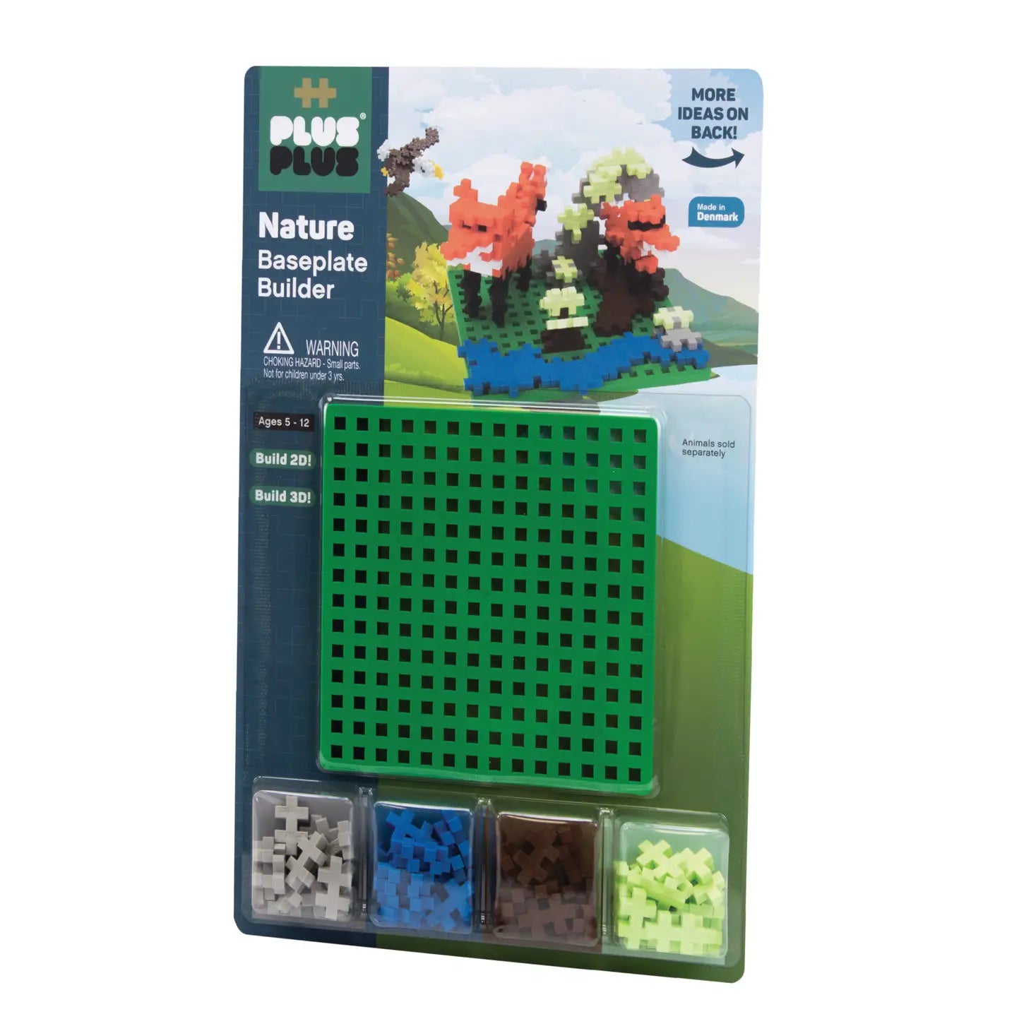Plus Plus Puzzle Nature Base Plate Builder - 61 Piece Set Made in Denmark