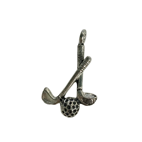 Golf Club Charms - Qty 5 - Lead Free Pewter Silver - American Made