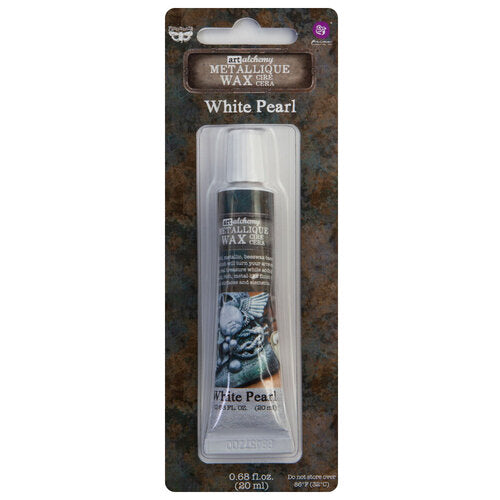 White Pearl Metallique Wax - 0.68 fluid oz (20ml) Finnabair Art Alchemy
