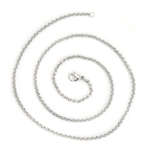Stainless Steel Rolo Style Chain 19 Inch Necklace 2.6mm