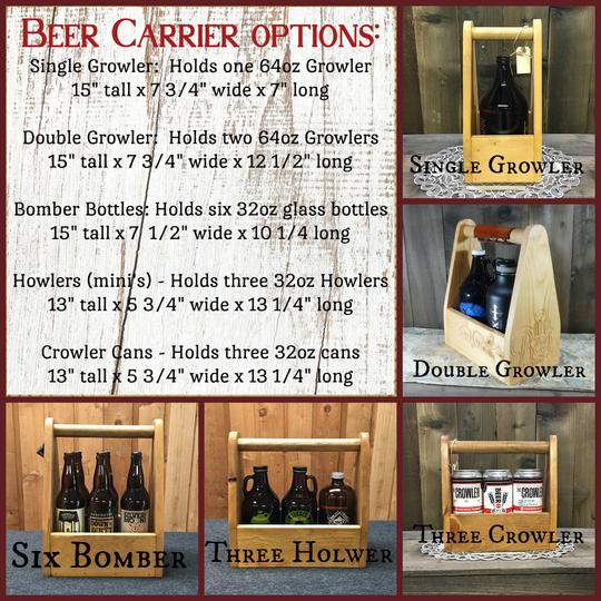 Celtic Knot Irish Beer Carrier - As Shown Holds One 64oz Growler Bottle - Other Sizes Available