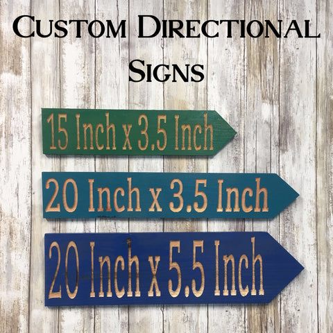Design Your Own Directional Sign or Set - Customize Personalize