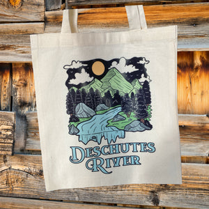 Deschutes River Oregon - Forest Scene - Canvas Tote Bag