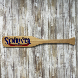 Sunriver Oregon Our Happy Place Canoe Paddle Oar Sign - Carved Pine Wood