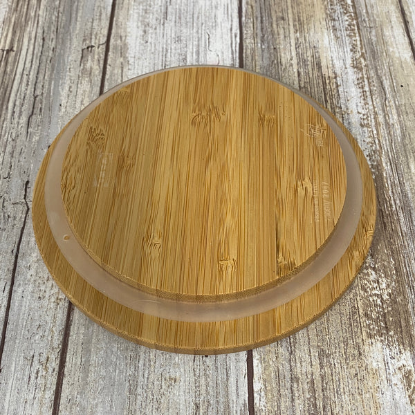 Bend Oregon Logo Bamboo Lid Glass Food or Knick Knack Container - Laser Engraved