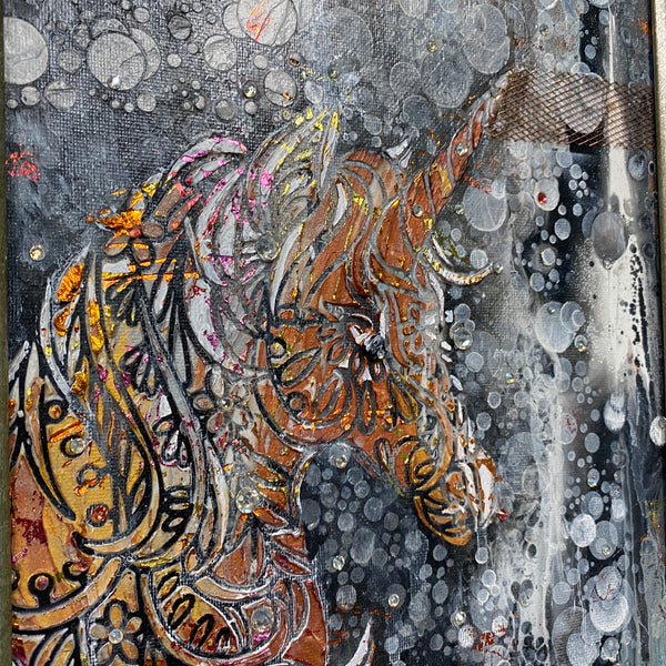 I Believe in Unicorns - Abstract Mixed Media Creation by Diana Putnam