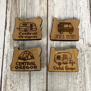 Camp Central Oregon Magnets - Choose Your Camping Style