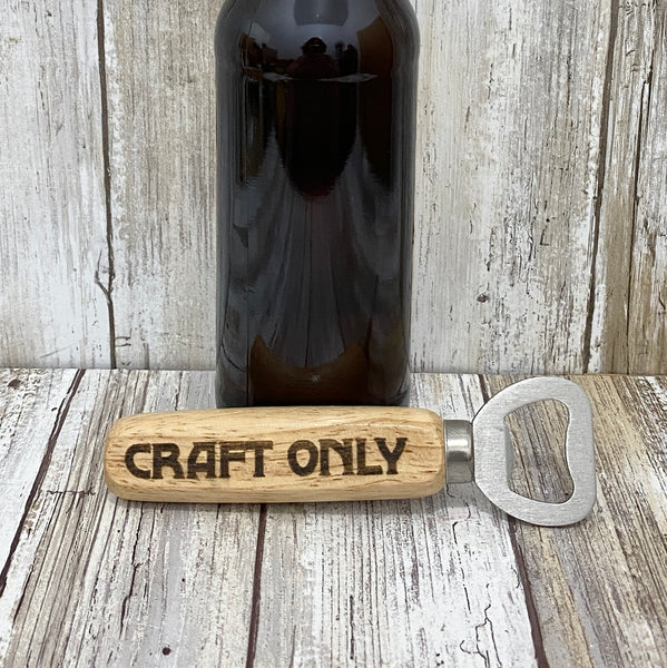 Craft Only -  Wooden Handle Beer Bottle Opener