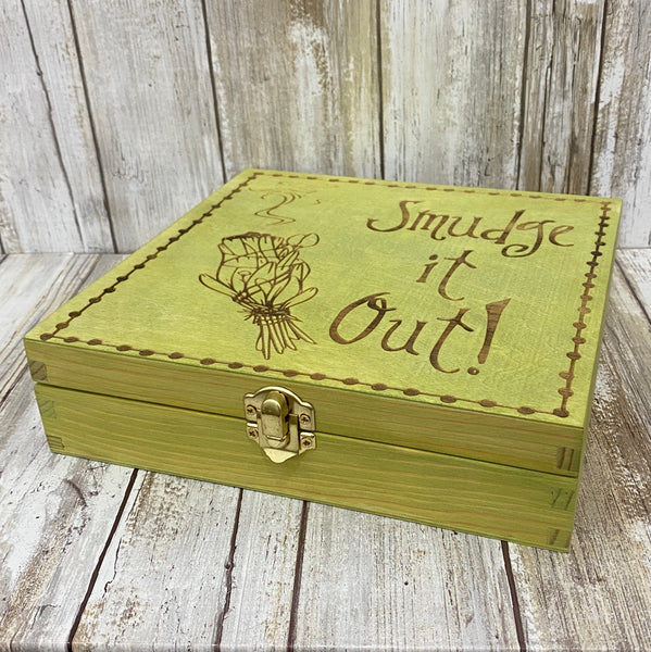 Smudge It Out - Smudge Bundle Storage Box - Laser Engraved Wood Box