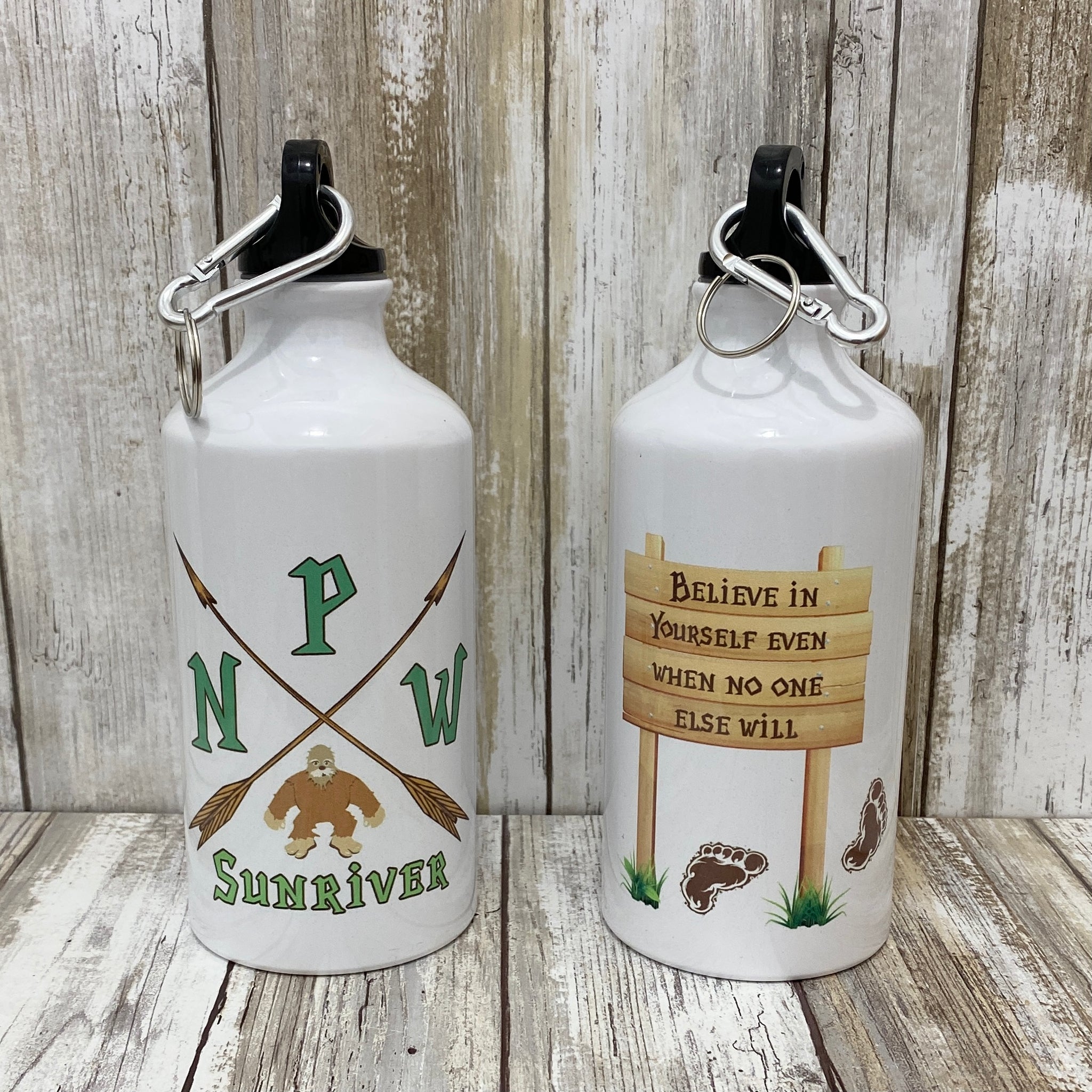 PNW Sasquatch Believe in Yourself - Sunriver Oregon - 17oz Canteen Water Bottle
